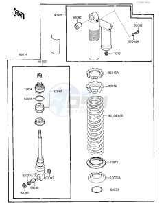 KX 500 D [KX500] (D1) [KX500] drawing SHOCK ABSORBER-- S- -