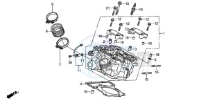 XL1000V VARADERO drawing REAR CYLINDER HEAD