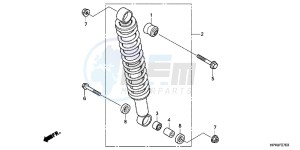 TRX420TMC drawing REAR CUSHION