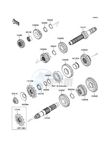 KX250F KX250ZEF EU drawing Transmission