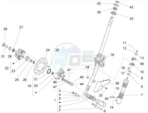 VX-VXL-SXL 150 4T 3V drawing Fork/steering tube - Steering bearing unit