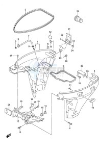 DF 9.9A drawing Side Cover Non-Remote Control