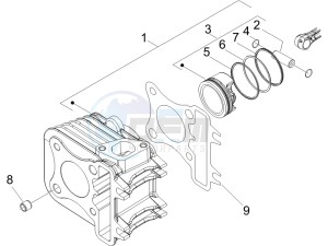 ZIP 100 4T NOABS E2-E3 (APAC) drawing Cylinder-piston-wrist pin unit