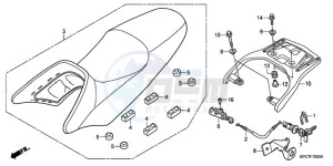 XL125VA E / MKH drawing SEAT/CARRIER