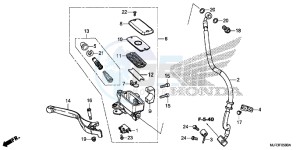 GL1800CF F6C ED drawing FRONT BRAKE MASTER CYLINDER