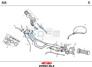 RR-50-GREEN drawing HANDLEBAR - CONTROLS