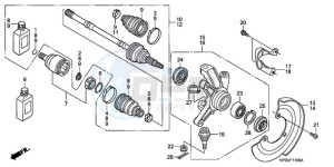 TRX500FM9 Australia - (U) drawing KNUCKLE