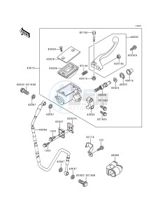 KX 125 K [KX125] (K3) [KX125] drawing FRONT MASTER CYLINDER