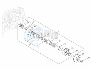 SPRINT 50 4T-3V E2 NOABS (NAFTA) drawing Driven pulley