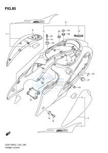 GSX1300R (E2) Hayabusa drawing FRAME COVER (GSX1300RL1 E51)