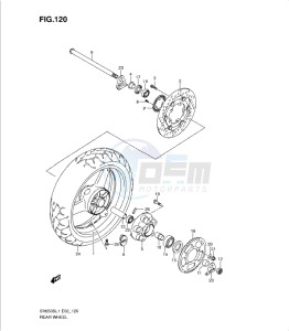 SV650/S drawing REAR WHEEL (SV650SAL1 E24)