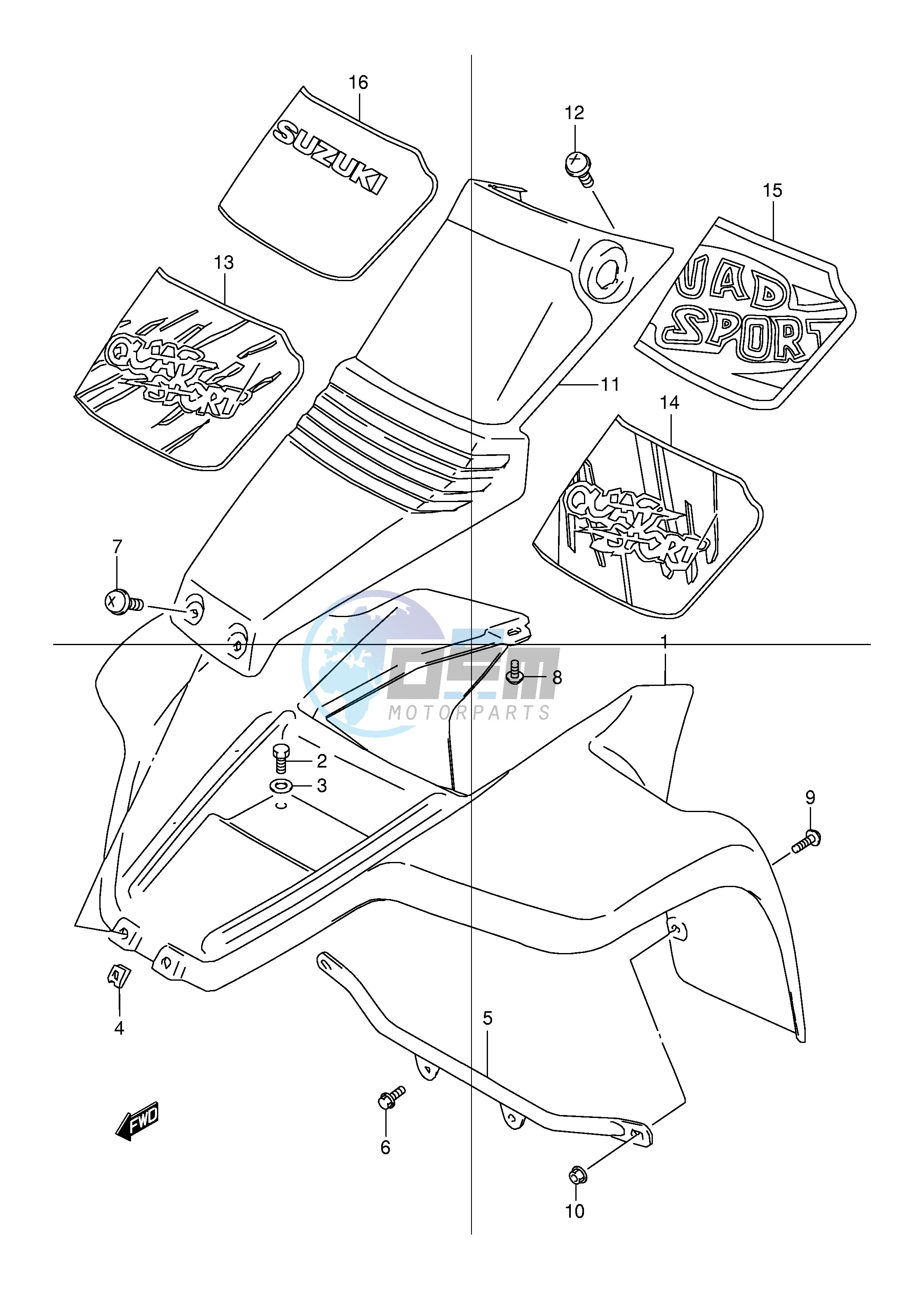 FRONT FENDER (MODEL T V W X Y)