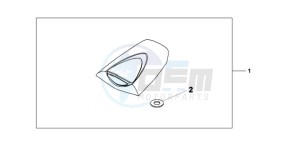 CBR600RA9 Europe Direct - (ED / ABS) drawing SEAT COWL *NHB01*