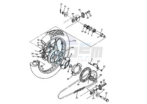 XT Z TENERE 660 drawing REAR WHEEL