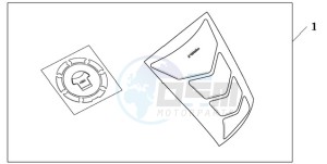 CBR1000RR9 Australia - (U / SPC) drawing TANKPAD / FUEL LID COVER