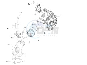 MP3 500 LT Sport drawing Throttle body - Injector - Union pipe