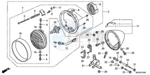 VT750CA9 Australia - (U / SPC) drawing HEADLIGHT