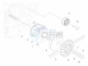 GTS 300 ie (EMEA, APAC) drawing Driving pulley