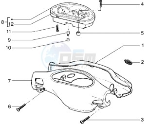 Runner 180 VXR drawing Speedometers Kms. - handlebar cover