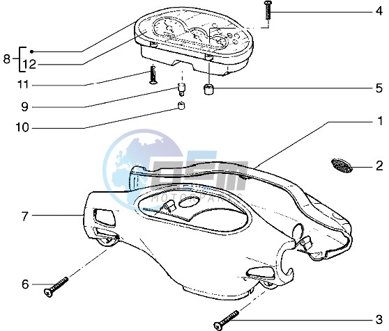 Speedometers Kms. - handlebar cover