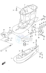 DF 250 drawing Drive Shaft Housing w/Transom (X) & (XX)