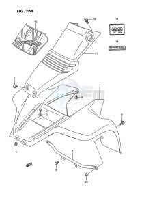 LT80 (P1) drawing FRONT FENDER (MODEL S)