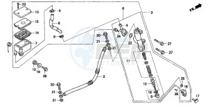 TRX300EX FOURTRAX 300 EX drawing REAR BRAKE MASTER CYLINDER