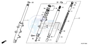 CBR250RB drawing FRONT FORK