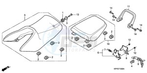 CBR125RW9 France - (F / CMF WH) drawing SEAT