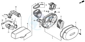 VT750DC SHADOW drawing AIR CLEANER