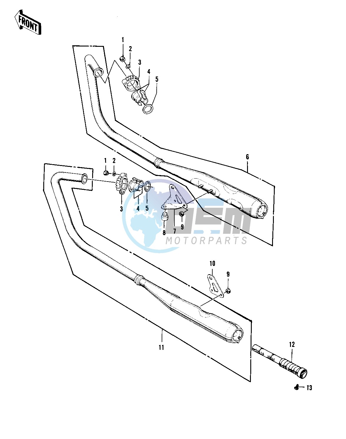 MUFFLERS -- 74 -75 KZ400_KZ400D- -