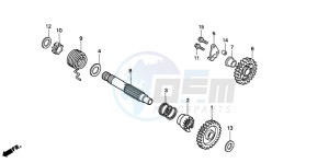 CRM125R drawing KICK STARTER SPINDLE