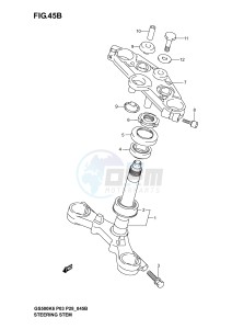 GS500 (P3) drawing STEERING STEM (GS500FK4 K5 K6)