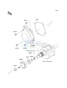 KVF 750 B (BRUTE FORCE 750 4X4I) (B6F-B7FA) B7FA drawing RECOIL STARTER