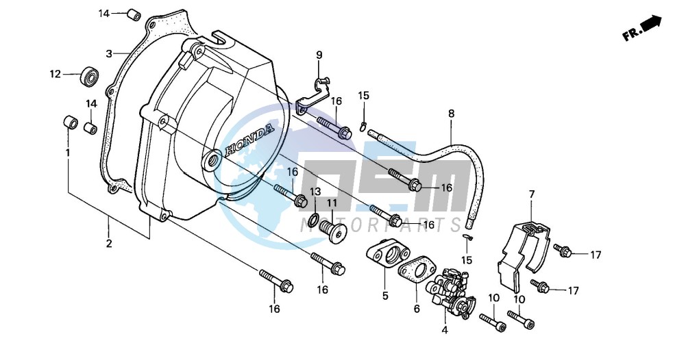 RIGHT CRANKCASE COVER/ OIL PUMP