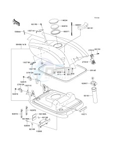 JS 800 A [800 SX-R] (A6F-A9F) A9F drawing ENGINE HOOD