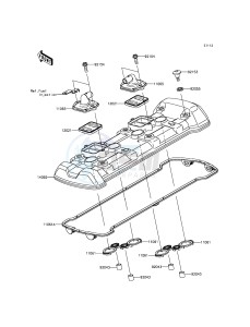 VERSYS 1000 KLZ1000BGF FR GB XX (EU ME A(FRICA) drawing Cylinder Head Cover