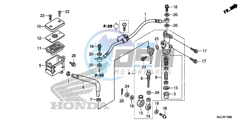 REAR BRAKE MASTER CYLINDER (CBR600RR)