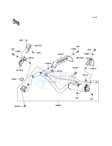 KLX110 KLX110-A4 EU drawing Muffler(s)