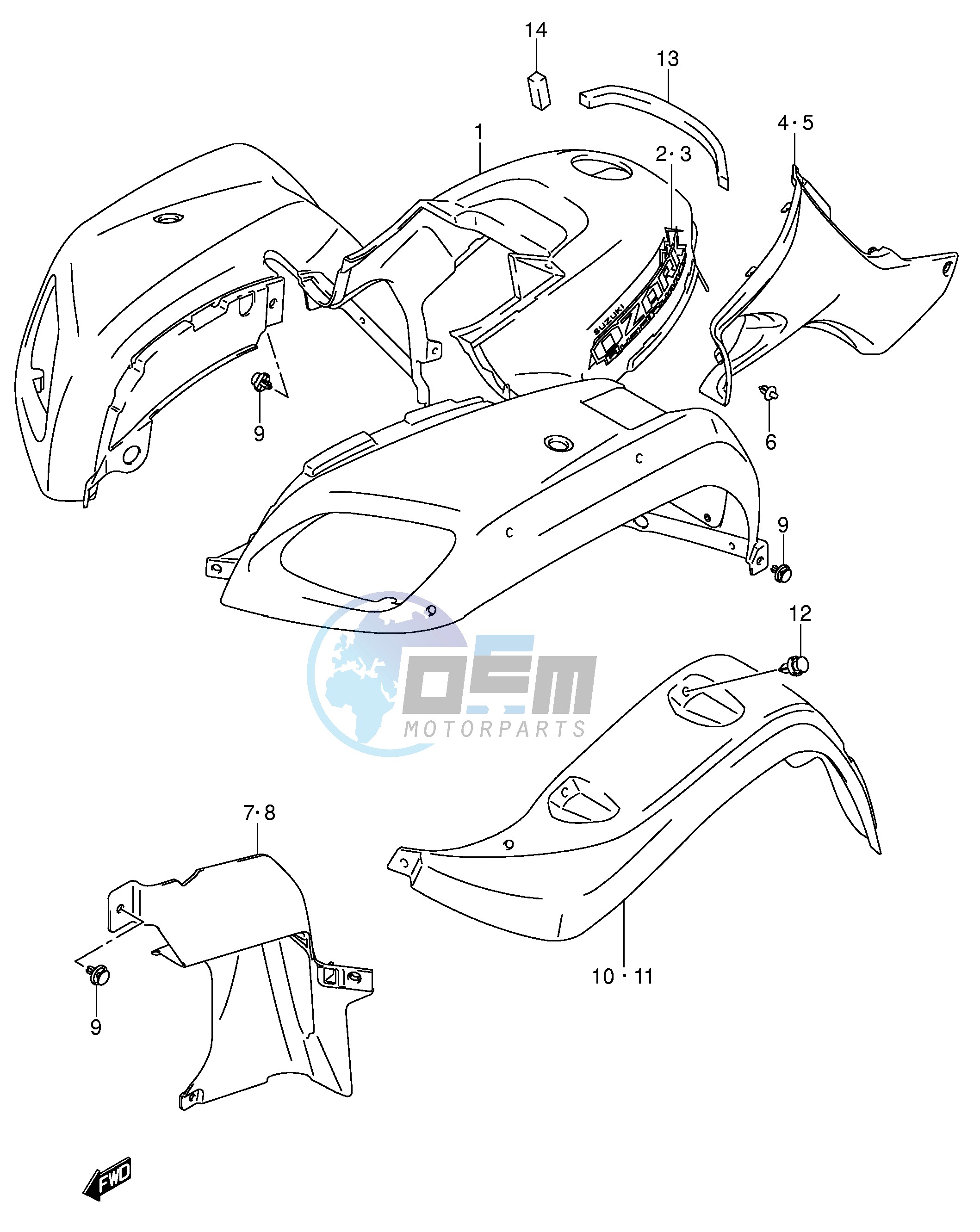 FRONT FENDER (MODEL K4 K5 K6)