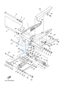 XV1900A MIDNIGHT STAR (1CR5) drawing REAR ARM & SUSPENSION