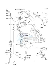 ZX 600 R [NINJA ZX-6R MONSTER ENERGY] (R9FA) R9F drawing REAR MASTER CYLINDER