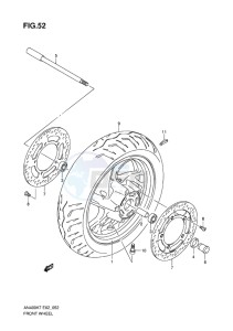 AN400 BURGMAN EU-UK drawing FRONT WHEEL