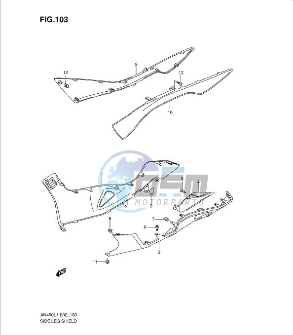 SIDE LEG SHIELD (AN400AL1 E24)