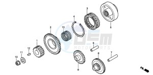 VT125C2 drawing STARTING CLUTCH