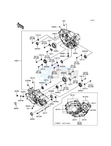 KLX450R KLX450AEF EU drawing Crankcase