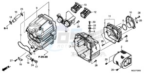 CB500XD CB500X Continue » UK - (E) drawing AIR CLEANER