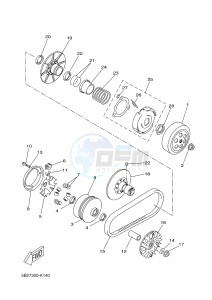 YP125RA (ABS) X-MAX 250 X-MAX 250 (1YS6 1YS6 1YS6) drawing CLUTCH