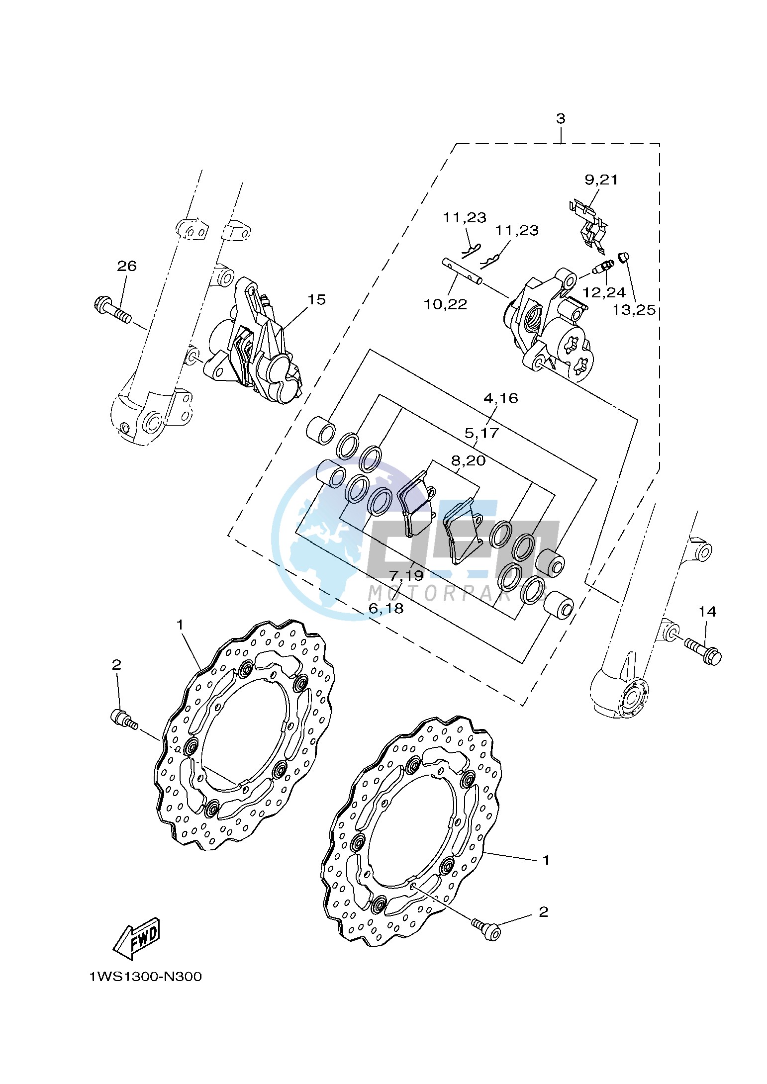 FRONT BRAKE CALIPER