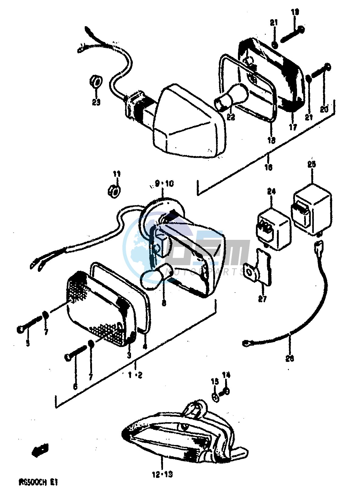 TURNSIGNAL LAMP (E2,E15,E16,E17,E21,E22,E25,E34,E39,E53)